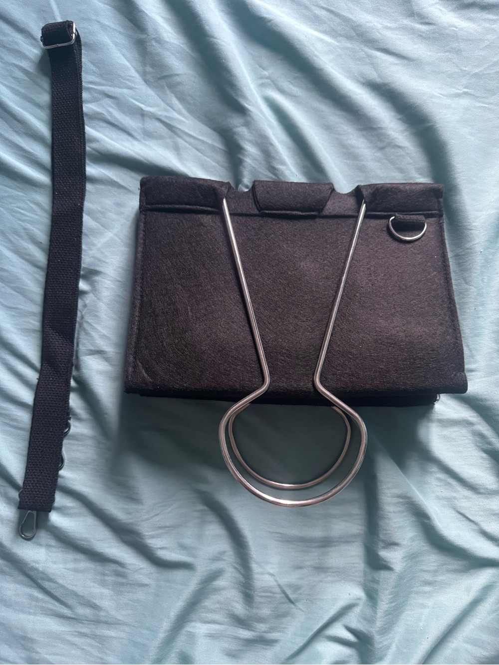 🆕 felt binder clip crossbody bag